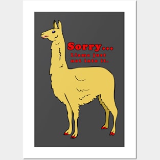 Sorry Llama Posters and Art